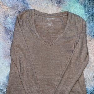 American Eagle Light Pink/Nude Soft Long Sleeve Top